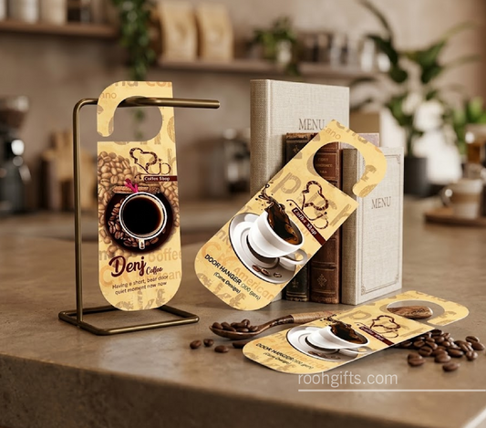 Custom Printed Door Hanger Cane Design 350 GSM